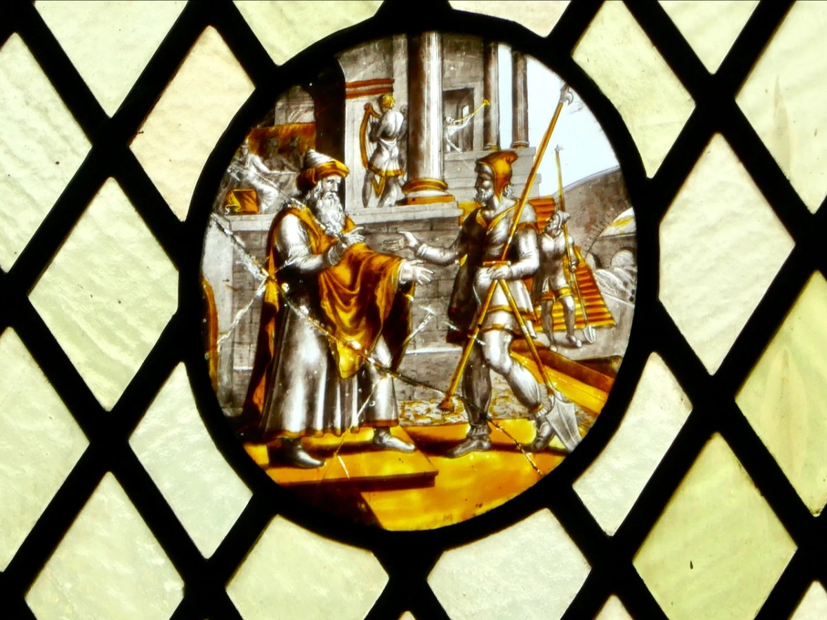 Laat-middeleeuws en heraldisch glas-in-lood